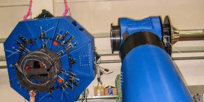 Work of dismantling the telescope JAST80 ( Bamberg , Germany )