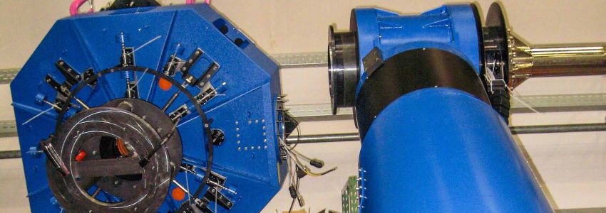 Work of dismantling the telescope JAST80 ( Bamberg , Germany )