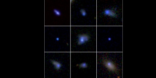 Composite images of several intense star-forming galaxies discovered in the J-PLUS survey. /CEFCA