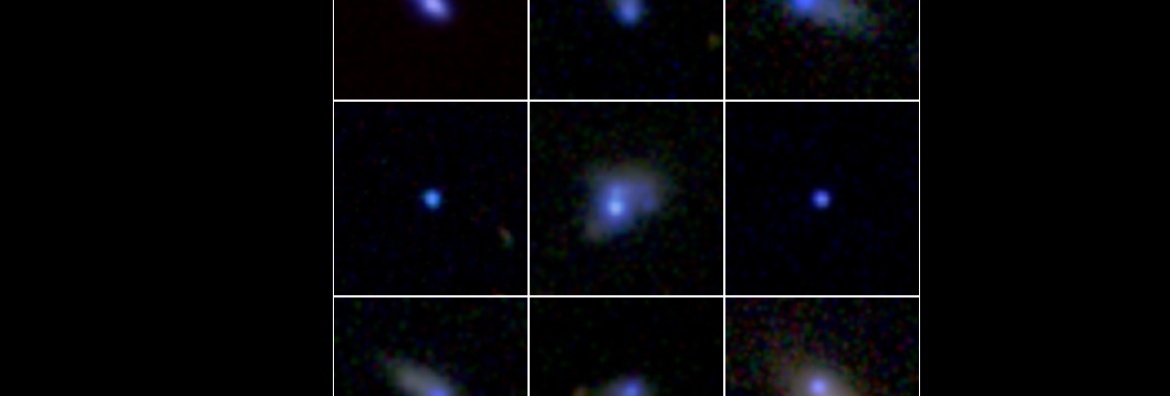 Composite images of several intense star-forming galaxies discovered in the J-PLUS survey. /CEFCA
